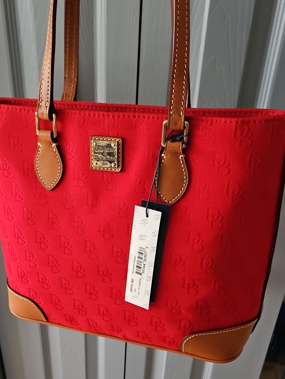 🌹 BIG WEEKEND SALE Dooney & Bourke Red Richmond Shopper Tote - Picture 3 of 16